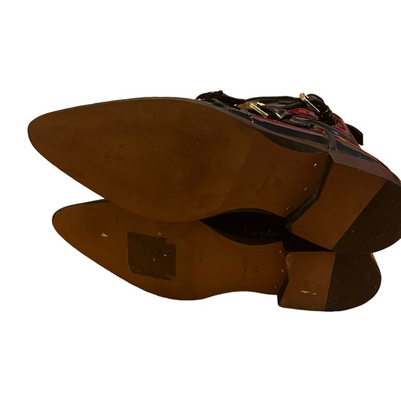 Massimo Dutti patent leather buckled ankle booties - Picture 3 of 5